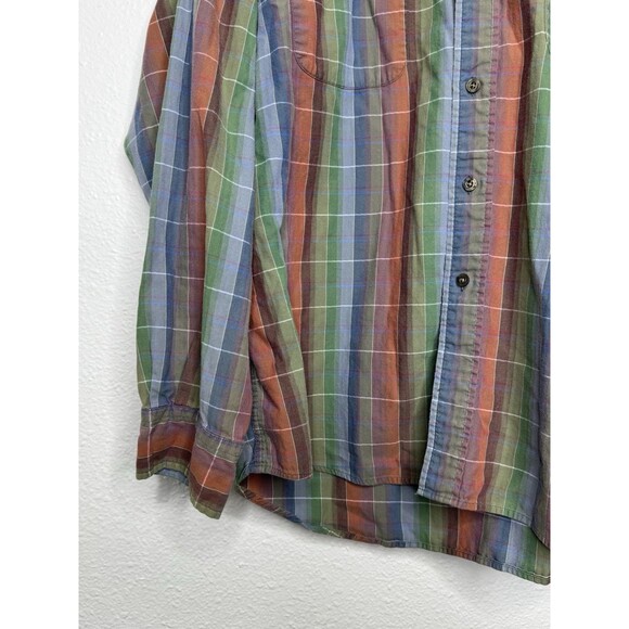 Mens PENDLETON Colorful Red Blue Button Down Cotton Expedition Shirt Size XL - Picture 4 of 16